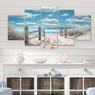 " Beach Seascape Dreams Path I " 5 - Pieces