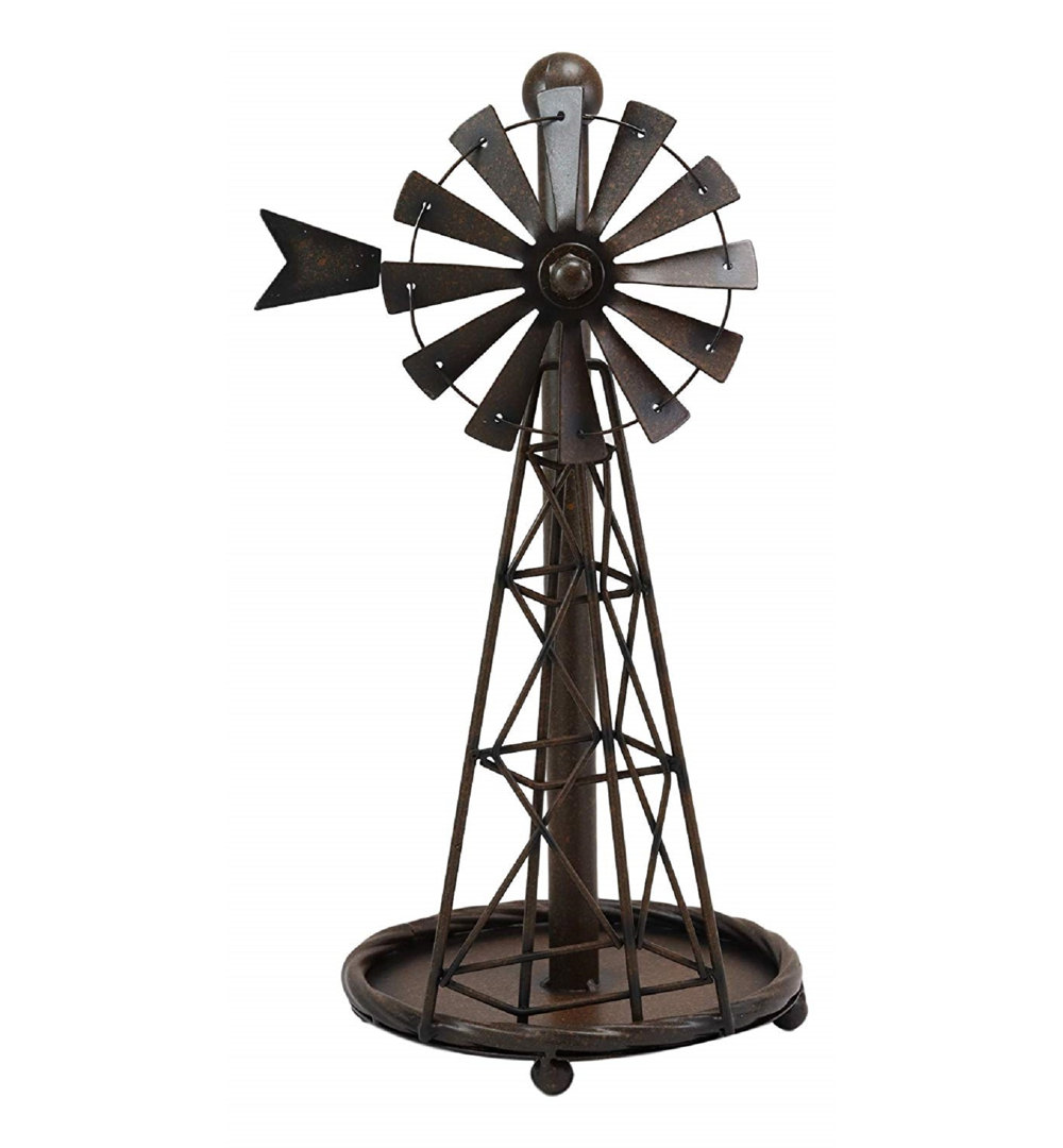 Rustic Country Western Windmill Freestanding Paper Towel Holder Gracie Oaks