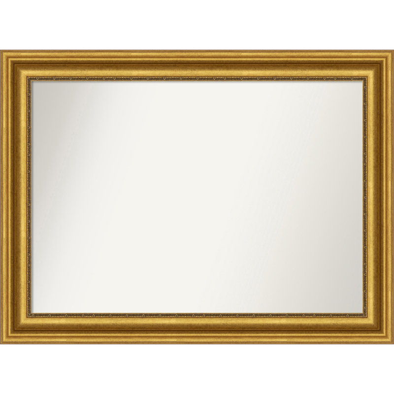 Miroir de salle de bain Jashawna, 29,75 po x 39,75 po, Doré