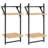 vidaXL Wall Shelves with Bars Floating Storage Display Shelf-317282920