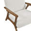 Fauteuil contemporain tapissier en chenille tissé beige, structure en bois massif châtaignier, largeur de l'accoudoir de 3 po, fauteuil avec roulement de charge de 300 lb avec une profondeur de produit de 27,5 po, poids-1231247328