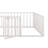 Diocles Metal Floor Bed Frame with Fence & Door-887592371-887592374