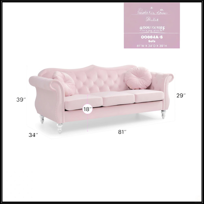 Canapé Hollywood Furniture, Rose