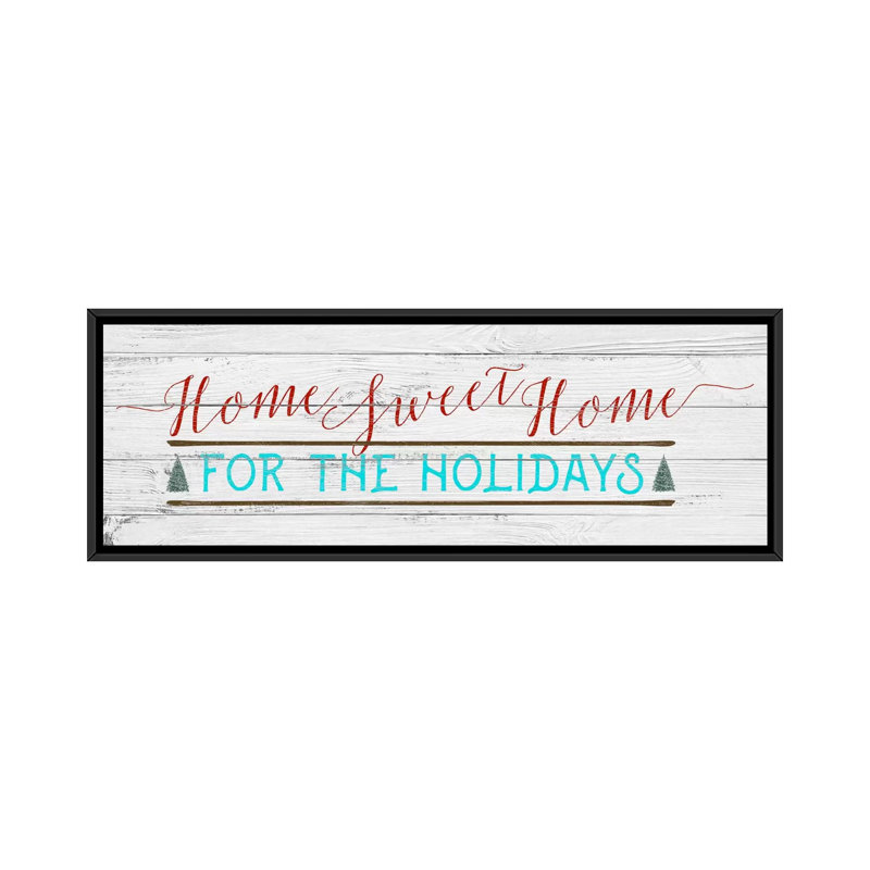 Home Sweet Home, art textuel sur toile tendue, H 12 po x l 36 po x P 1,5 po, Toile avec cadre noir