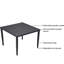 Outdoor Patio Aluminum Furniture, Modern Dining Set, Including 4 Swivel Rockers  Sunbrella Fabric Cushioned And 40" Square Dining Table With Umbrella Hole