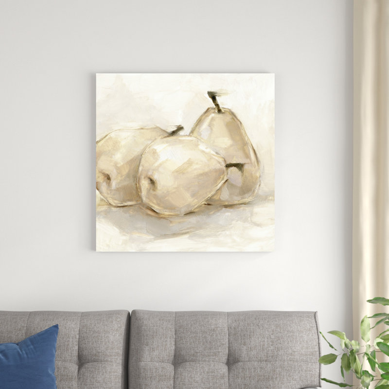 «White Pear Study II» par Ethan Harper - Peinture, H 30 po x l 30 po, Toile tendue, Sans cadre