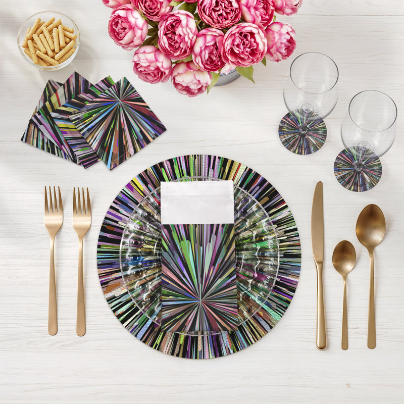 Fireworks Placemat, Black