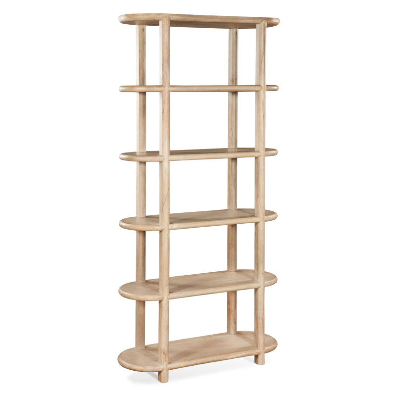 Lyra Solid Wood Etagere, Pumice