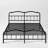 Amylia Double Wave Headboard and Footboard Heavy Duty Anti-sway 14in High Steel Tube Iron Bed with Storage-671799927