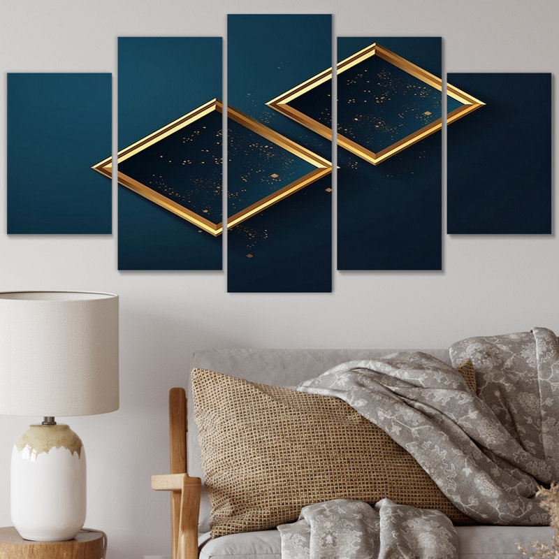 Kagan - Modern Geometric Wall Decor - 5 Panels