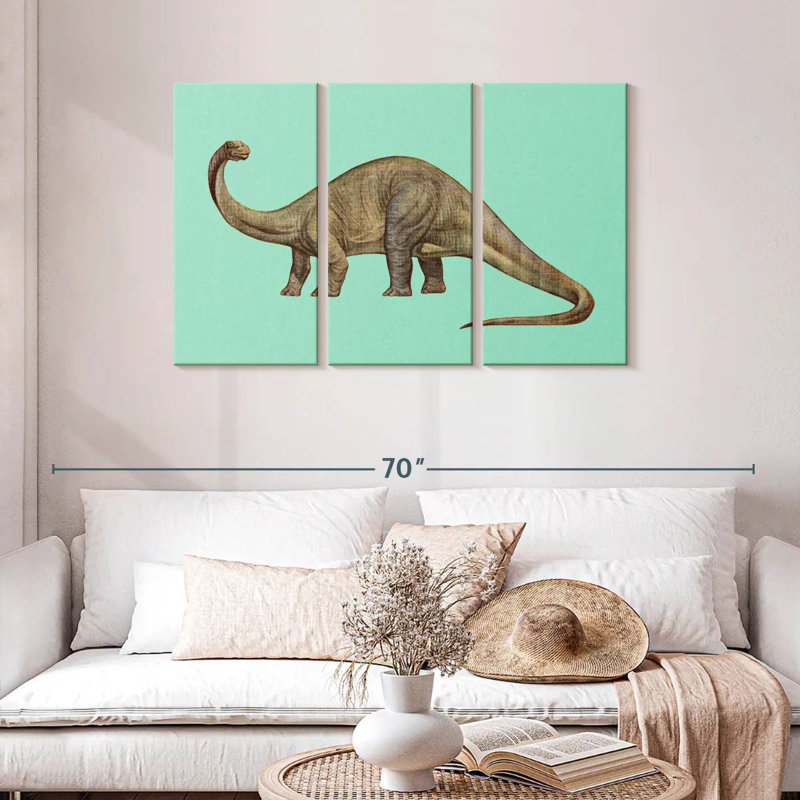 Illustration d'un brontosaure, H 28 po x l 45 po