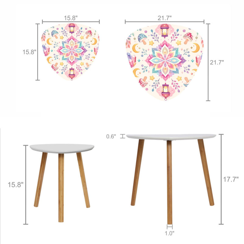 Ensemble de 2 tables gigognes Triangle