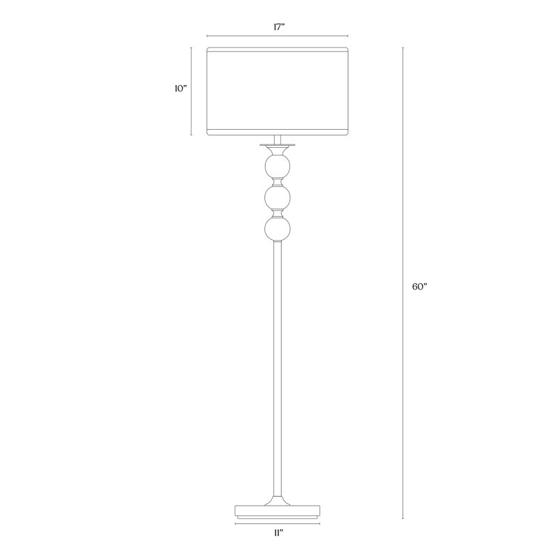 White Adjustable LED Floor Lamp for Kids with Touch Control