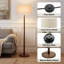 61 po Lampe sur pied en bois massif Nordic avec abat-jour tambour en lin 15,8 po, finition noyer, interrupteur au pied, douille E26 (ampoule non incluse), certifiée UL, pour le salon, la chambre à coucher et la salle d'étude-1044040464