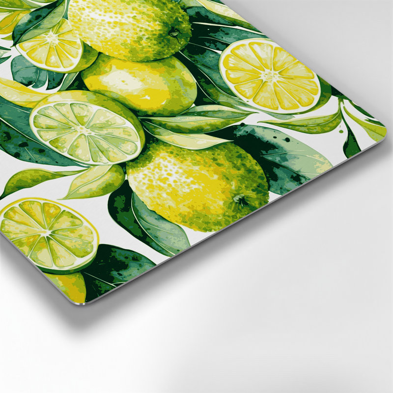 Art mural en métal beige Fruit Sudachi, H 12 po x l 12 po