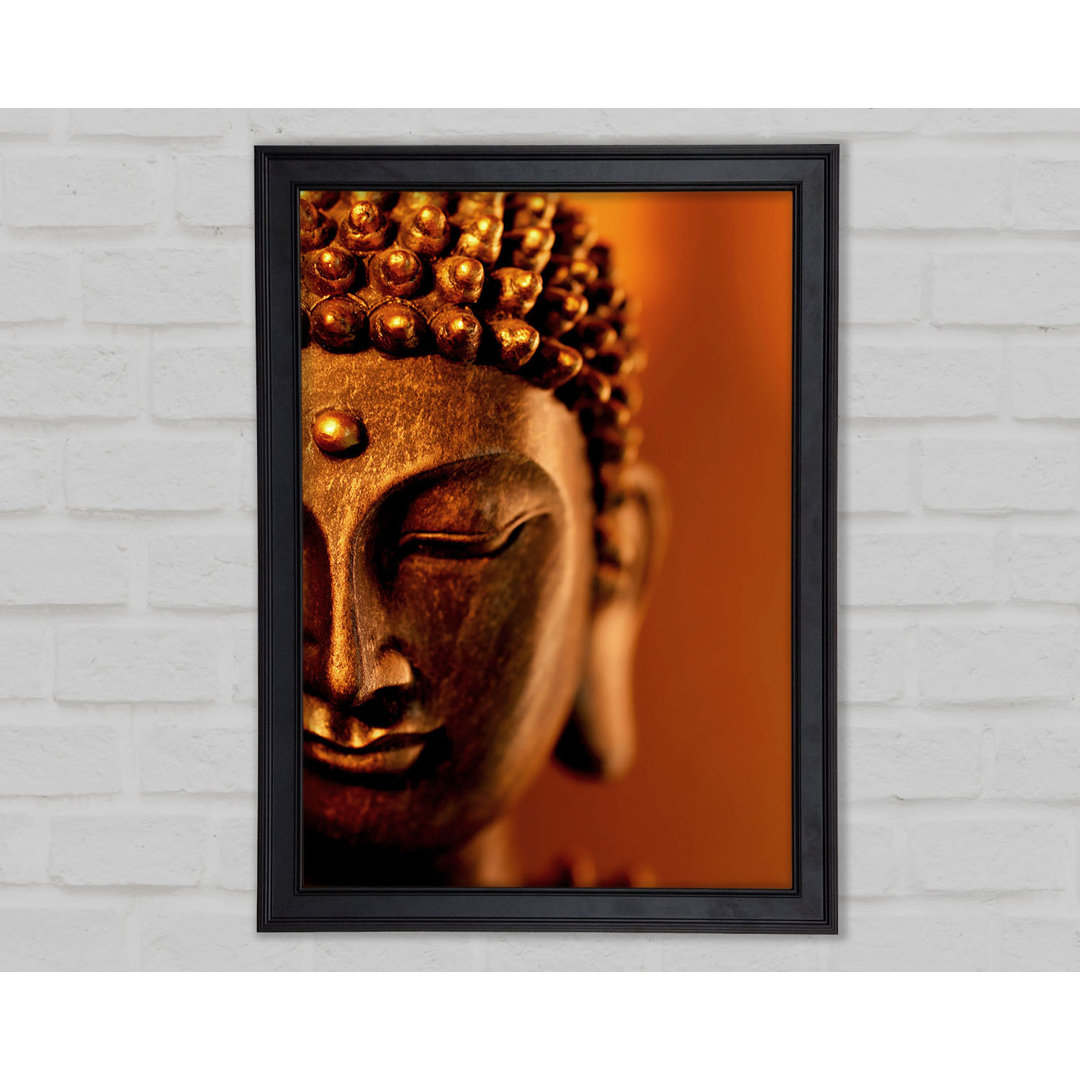 Buddha Face Orange - Druck