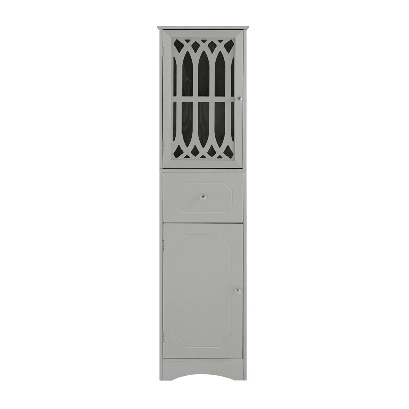 Armoire de rangement H 63,8 po x l 16,5 po x P 14,2 po, gris