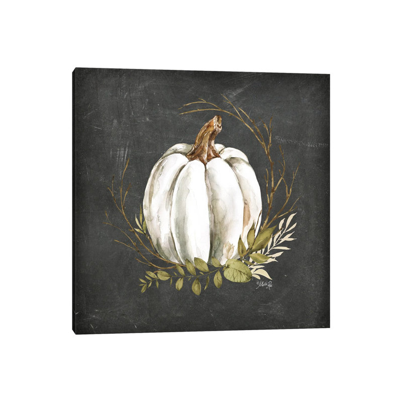 White Pumpkin- Gallery-Wrapped Canvas Giclée, 18" H x 18" W