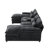 123*55"Modern U-Shaped Sectional Sofa With Console