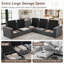 Upholstered 138.5 " Corner Sectional with Ottoman-1879903192