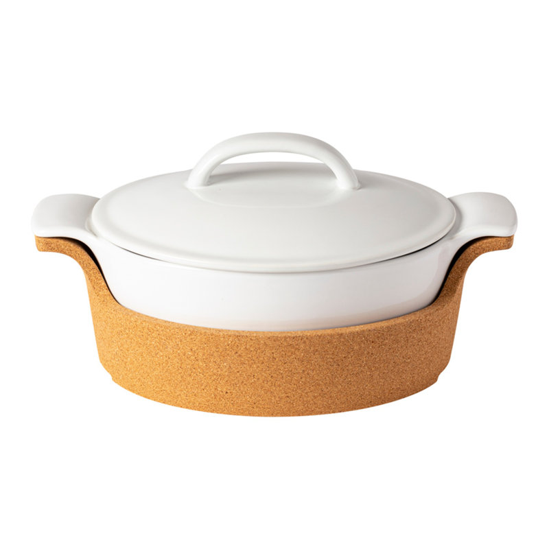 Cadeau ovale Casserole avec plateau en liège