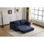 Velours côtelé bleu foncé confortable, idéal pour plusieurs décors relaxants, siège profond, coussin réversible, rembourrage haute densité, espaces de vie sans assemblage requis, requis-120473066