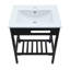 24" W x 18" D x 35" H Ceramic Rectangular Console Sink Bathroom Sink with Overflow