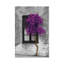 Tree In Front Of Window Purple Pop Color Pop - Print on Canvas-25224478-101412503