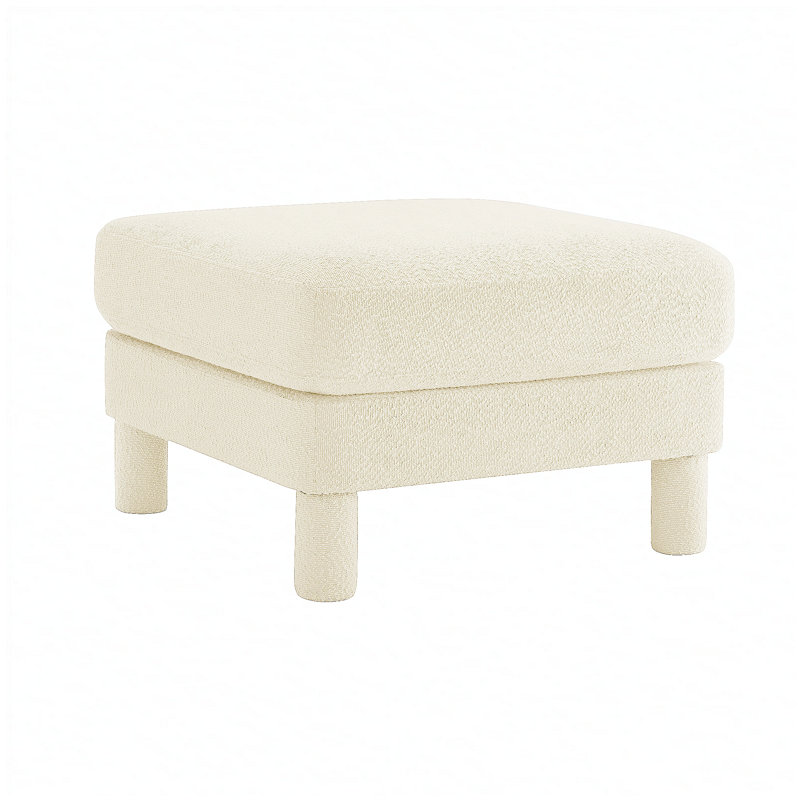 Repose-pieds Lucas - polyester - beige, Beige