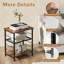 Table de chevet en acier brun rustique