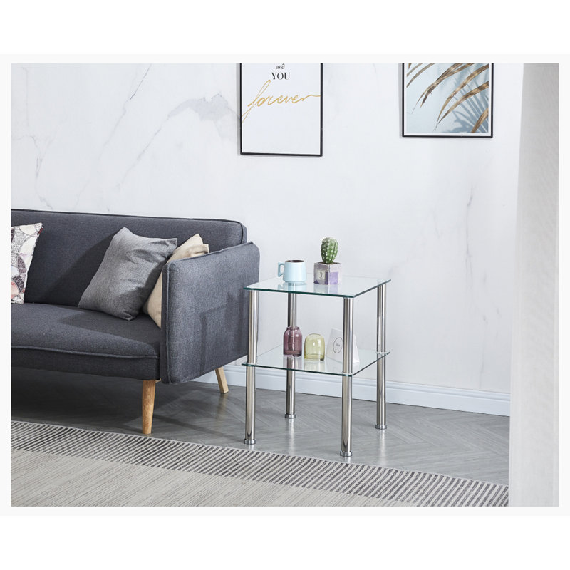Yorgen Glass Top End Table Set