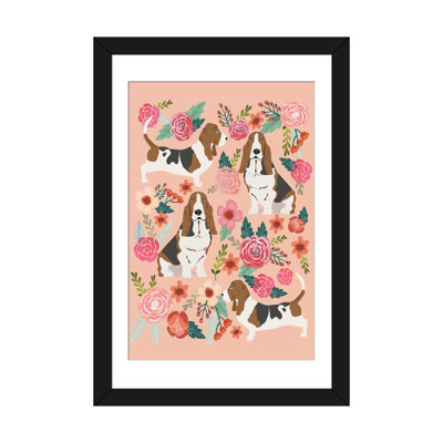 " Basset Hound Floral Collage " by Pet Friendly