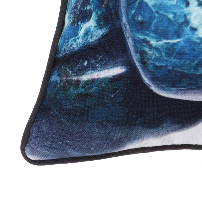 Norman Wyatt Home - Coussin à motif de galets - Bleu, Galet bleu 3