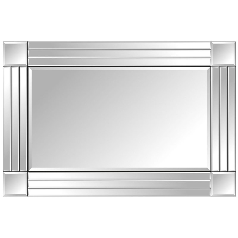 Molly Venetian Triple Frame Wall Mirror, 90cm H x 60cm W