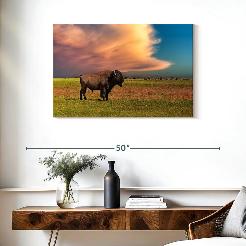 Brampt Badlands Bison, 24" H x 36" W