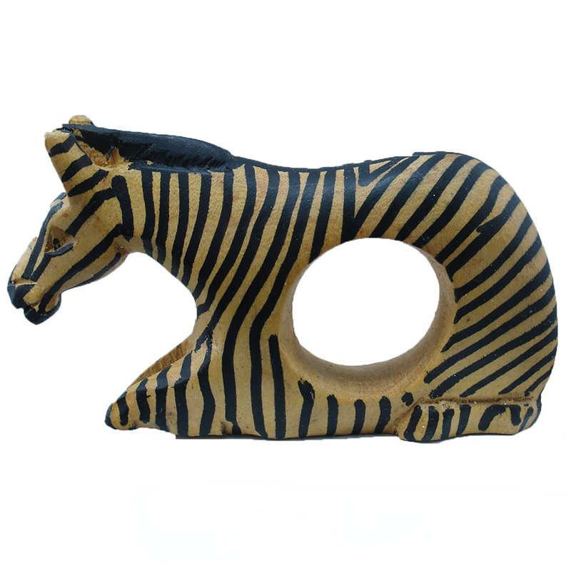Rond de serviette animal sculpté à la main
