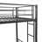 Twin Over Black Metal Bunk Bed, Modern Style For ' Bedroom Decor, Space - Saving Option, And Quiet, Safe Stairs Activity, No Box Spring Needed Aesthetic, Feature, ,-37486765
