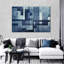 Abstrait bleu créatif sur toile-951042712