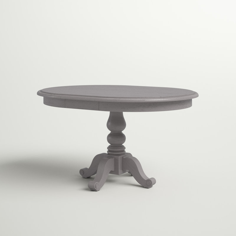 Alantae Extendable Solid Wood Dining Table, Dove Gray