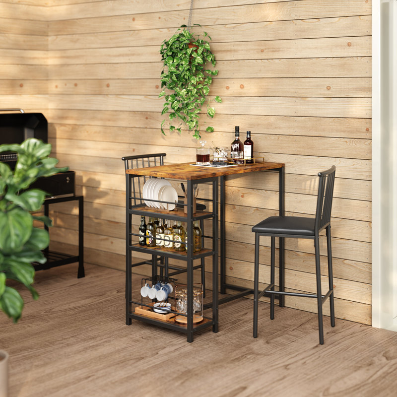 Brune 3 - Piece Dining Set, Brown