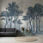 Papier peint arbre et croquis bleu gris-992992142-992992141