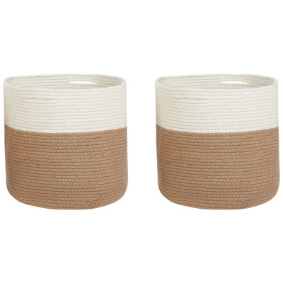 3-tlg. Korb-Set aus Textil