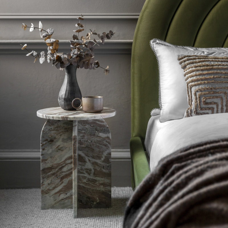 Amalfi Marble Side Table, Natural