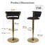 Upholstered Adjustable Height Counter Stool with Metal Frame-428650024
