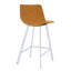Tabouret de bar 41 po en cuir avec pieds en acier inoxydable-1556953353