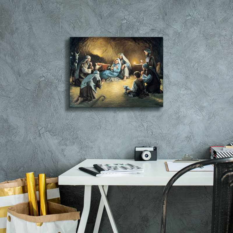 «Nativité» par David Lindsley, art mural sur toile, H 12 po x l 16 po x P 0,75 po