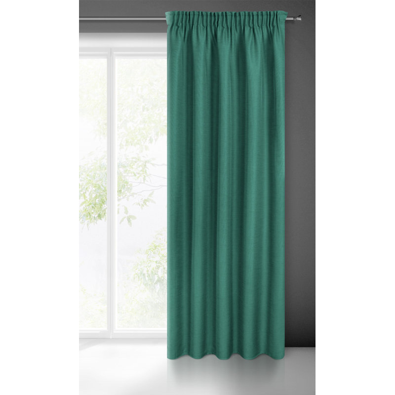 Helprin Semi Sheer Curtains Single Panel, Green