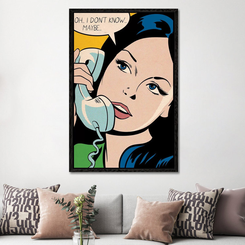 Oh I Dont Know by Joseph McDermott - Print on Canvas, 152.5 cm H x 101.5 cm W, Black Framed