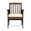 2 pièces Chaise de salle à manger en bois avec coussins - gris + crème, et patios gris + coussins en mousse crème, pour-607293584