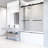 Houston 56-60" W x 66" H Double Sliding Frameless Tub Door with 3/8" Clear Glass-77317524